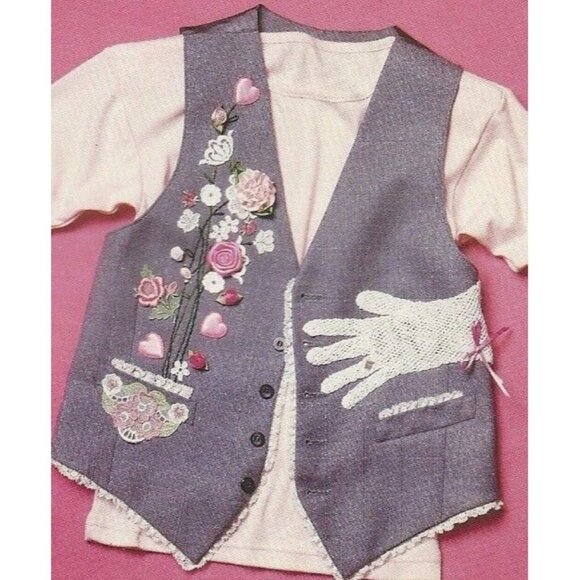 McCalls Creates Vested Interests 1992 Fast and Fancy Applique Full Size Pattern - Picture 6 of 7